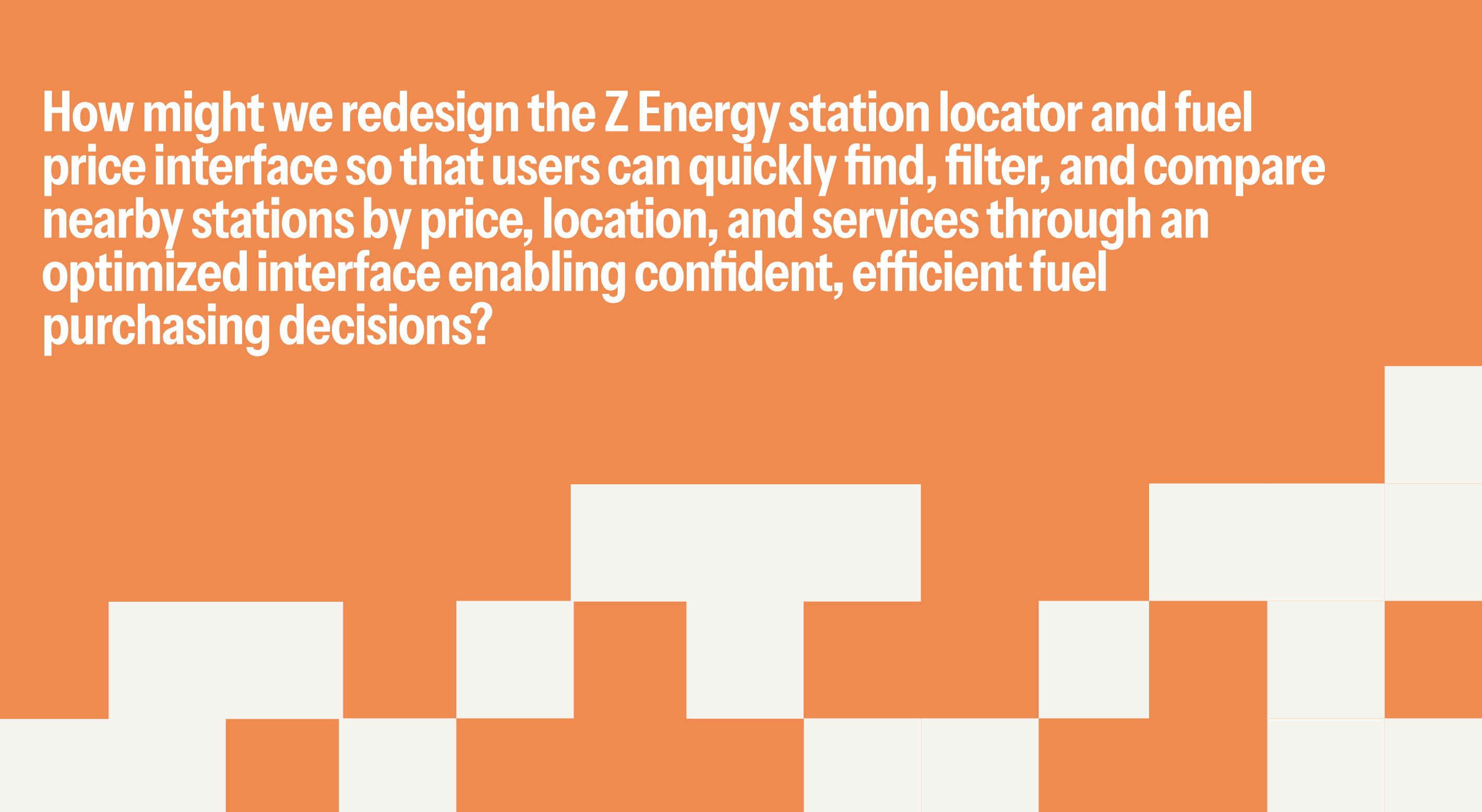 How might we redesign the Z Energy station locator and fuel price interface so users can quickly find, filter and compare nearby stations