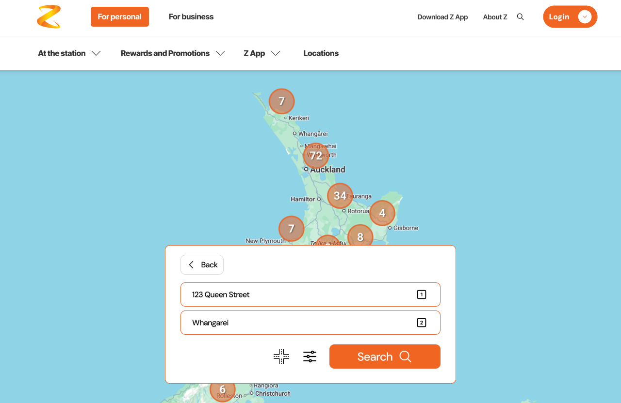 Plan your route — step 2
