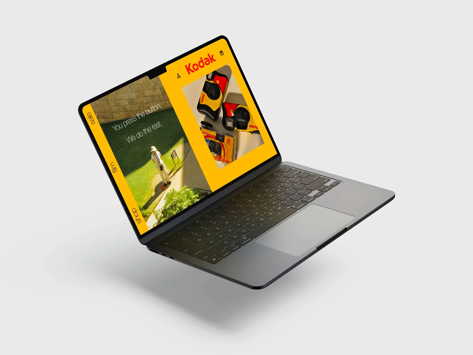 Kodak — a bold yellow landing page concept