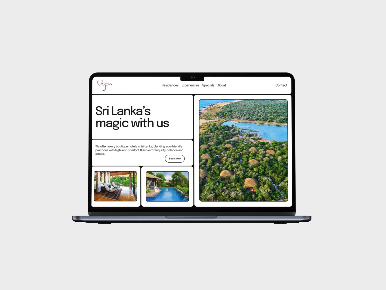 Uga — a Sri Lanka luxury travel landing page